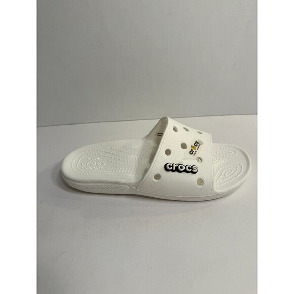 .8019 Crocs Classic Slip On Sandals White US-8 Mens - Picture 1 of 5